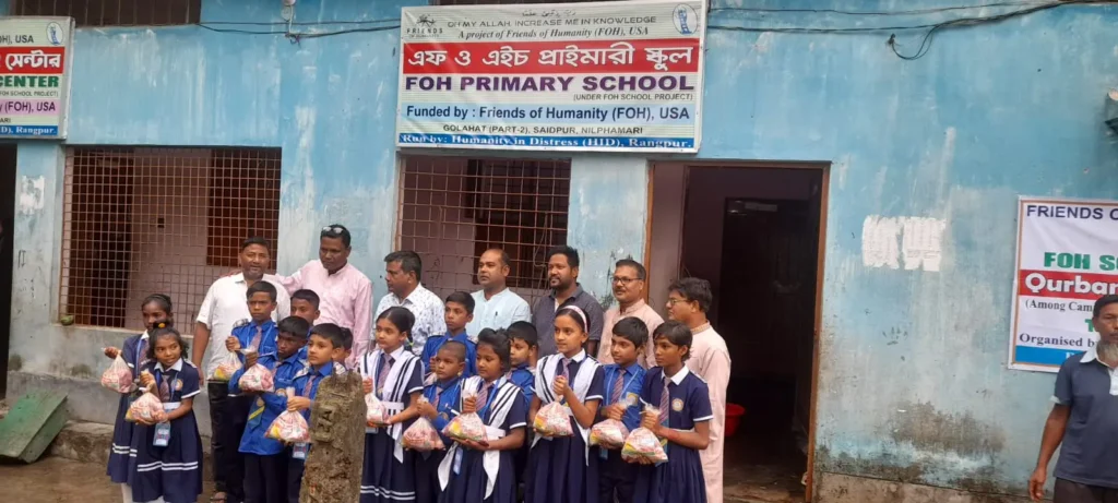 Distribution of sacrificial meat among the students of FOH School, 2024