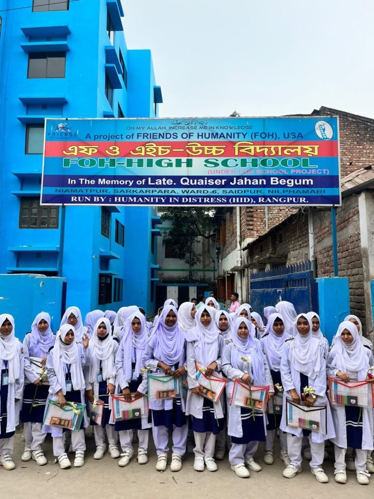 A cheerful photo session of students at the moment of farewell