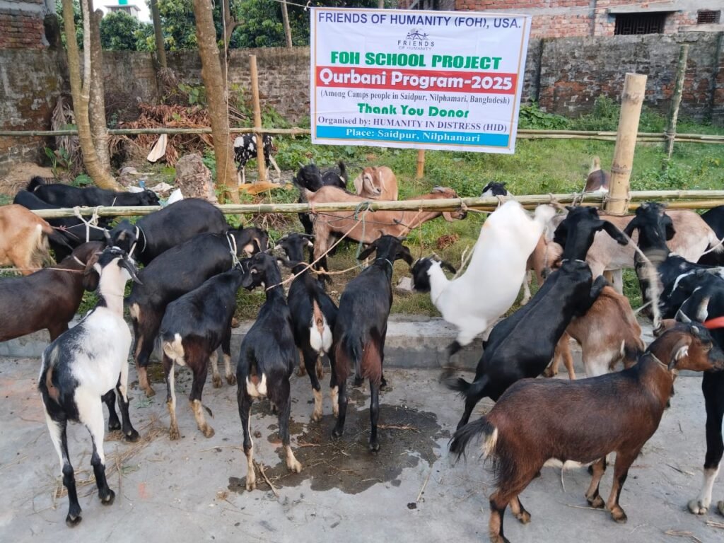 FOH School Project Qurbani Program supporting students, their families, and underprivileged communities