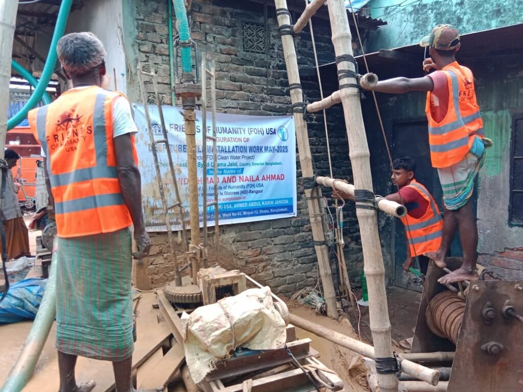Installation work of deep tube wells for 500 poor families is ongoing