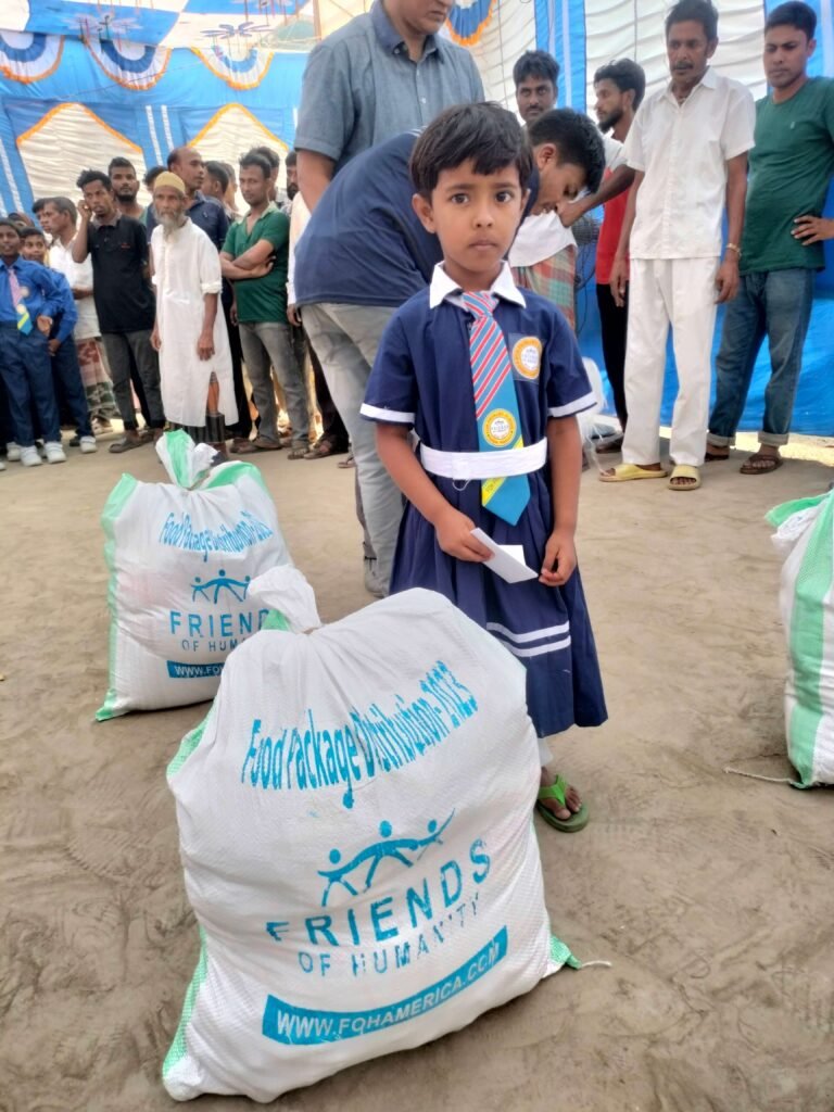 FOH Primary Students with Ramadan Food Package in Saidpur
