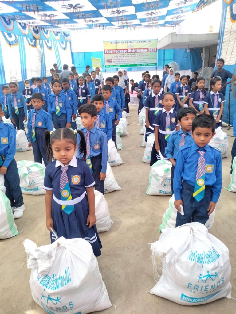 FOH Primary Students with Ramadan Food Package in Saidpur.